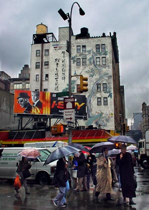 Chinatown and umbrellas, Manhattan, New York