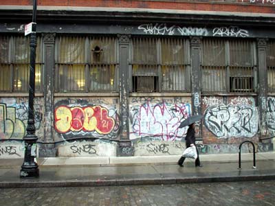 Mercer Street graffiti, SoHo, Manhattan, New York