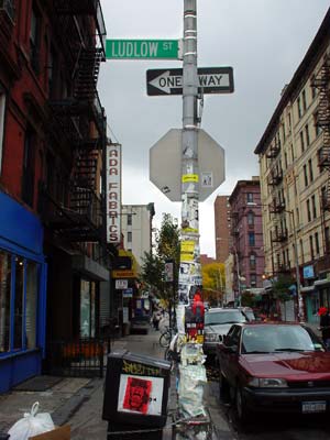 Pedestrian and street art, Lower East Side, Manhattan, New York