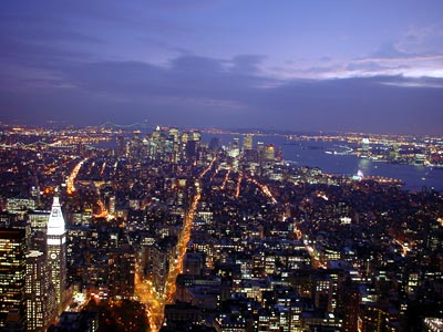 View from Empire State - looking towards lower Manhattan, New York