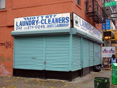 Mott St Laundry and Cleaners, Mott St, Manhattan, New York