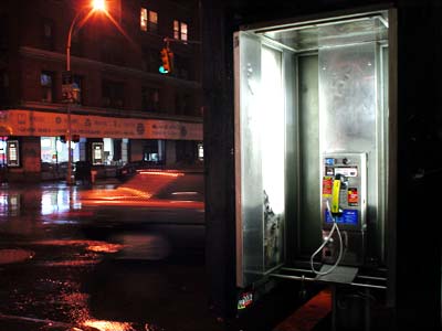 Late night call box, Broome Street, Manhattan, New York