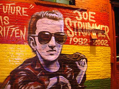 copyright/licensing, Joe Strummer graffiti, East Village, Manhattan, New York, NYC, USA - ny428