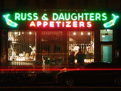 Russ & Daughters, 179 Houston St, (between Allen and Orchard streets), Manhattan, New York, NYC, USA
