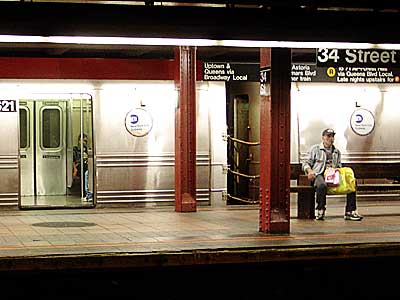 34th Street subway scene, Manhattan, New York, NYC, USA