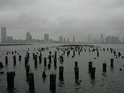 Jersey City from Battery Park, Lower Manhattan, New York, NYC, USA