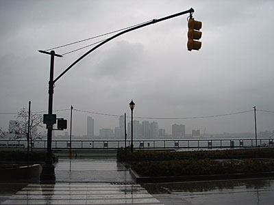 West Street deluge, Lower Manhattan, New York, NYC, USA