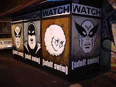 Adult Swim billboards, Lower Manhattan, New York, NYC, USA
