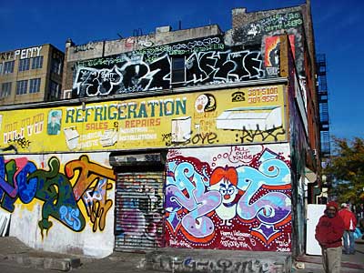 Bedford Avenue Grafitti, Williamsburg, Brooklyn, New York, NYC, USA