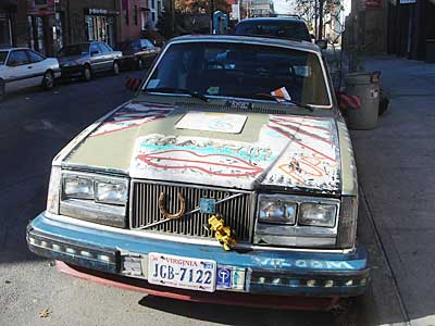 Car with lips, Bedford Avenue, Williamsburg, Brooklyn, New York, NYC, USA