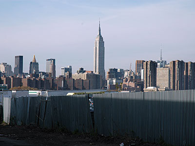 Empire state from Williamsburg, Brooklyn, New York, NYC, USA
