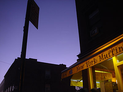 Williamsburg sunset, Bedford Avenue, New York, NYC, USA