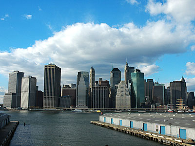 South Manhattan from Brooklyn Heights, Brooklyn, New York, NYC, USA