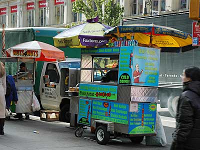 Mobile food stall, Manhattan, New York, USA