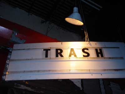 Trash! Rififi/Cinema Classics, E11th St/1st Ave, East Village, New York, signs, shops and graffiti, Manhattan, New York, USA