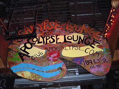 Apocalypse Lounge, 189 E 3rd Street, East Village, Manhattan, NYC, USA