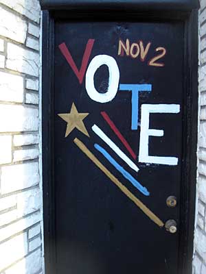 Vote! Doorway, East Village, Manhattan, New York City, NYC, USA