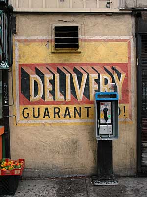 Delivery Guaranteed, Lower East Side, Manhattan, New York City, NYC, USA