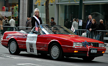Miss All Star United States Pagean, Nation's Parade, Veteran's Day Parade, 5th Avenue, Manhattan, New York, NYC, November 2005