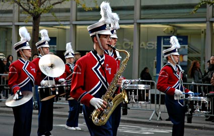 Chartiers Valley Marching Band, Nation's Parade, Veteran's Day Parade, 5th Avenue, Manhattan, New York, NYC, November 2005