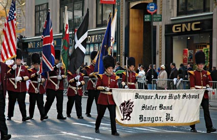 Bangor Area High School, Nation's Parade, Veteran's Day Parade, 5th Avenue, Manhattan, New York, NYC, November 2005