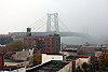 Williamsburg Bridge, mist, Williamsburg, Brooklyn, New York, USA