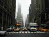 Yellow cabs and mist, Broadway New York, USA