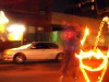 Fire juggler, Halloween, New York, USA