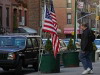 American Flags on Henry St, New York, USA