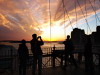 Photographers, sunset., New York, USA