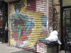Shopfront graffiti, Ludlow Street, Manhattan, New York, USA