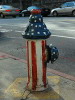 Stars and stripes fire hydrant, New York, USA