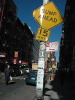 Bump ahead, Mulberry Street, New York, USA
