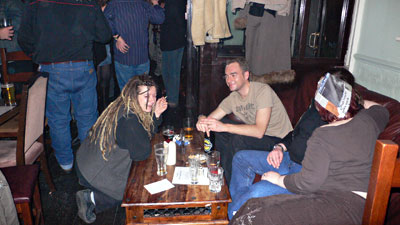 Drinking at the 'Come Down and Meet the Folks' roots/country club, The Apple Tree, 45 Mount Pleasant, Clerkenwell, London WC1