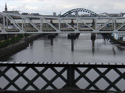Heading home. Bridges over the Tyne, Newcastle.