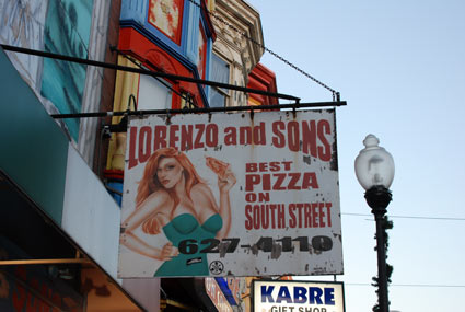 Lorenzo's and Sons Pizza,Photos of shops and street scenes along South Street, Philadelphia,  PA, US