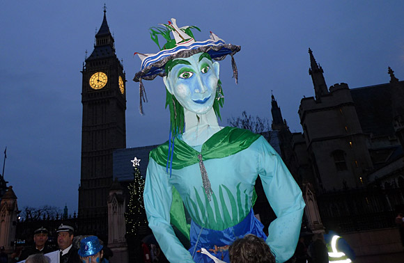 Climate Change march through central London and Parliament Square, 5th December, 2009