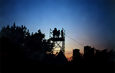 End of the festival, Deptford Urban Free Festival, London 1995