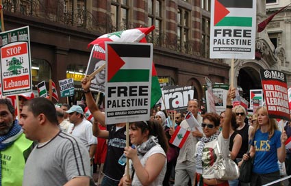 Demonstration against Israeli attacks on Lebanon, London, Saturday, 22 July 2006