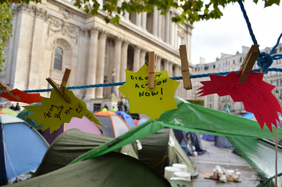 Occupy London protest, St Pauls, central London, October 2011