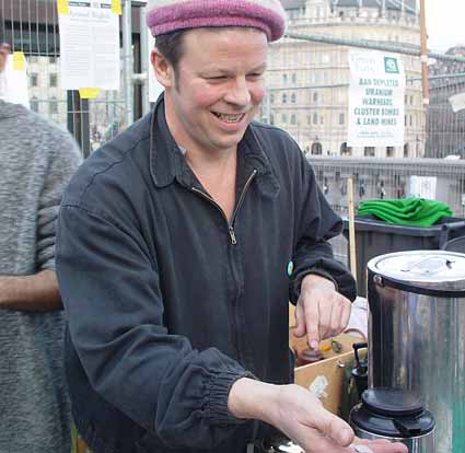 Shane from the Green Party serves up some tea!