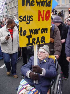 'The World says No to War on Iraq', Trafalgar Square, Stop the War Rally, London Feb 15th 2003