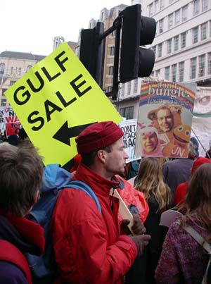 'Gulf Sale', Haymarket, Stop the War Rally, London Feb 15th 2003