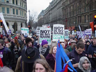 Crowds, Haymarket, Stop the War Rally, London Feb 15th 2003