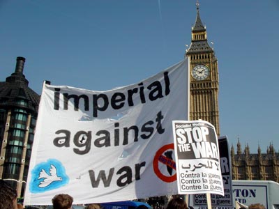 Imperial College Against The War, Anti war protest, Parliament Square, London March 19th 2003