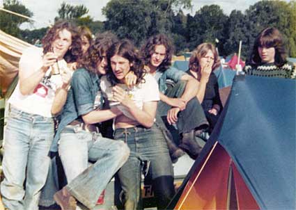 Around the campsite, Reading Festival 1977