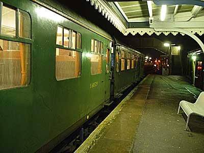 Arriving at Rye station, Sussex, England, UK
