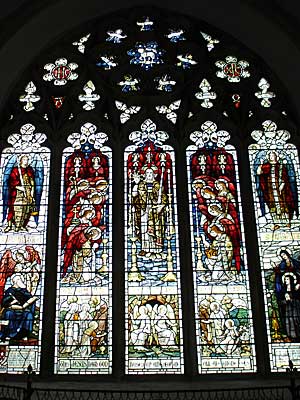 Stained glass window, St Mary The Virgin, Rye, Sussex, UK