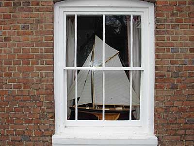 Ship in the window, Rye, Sussex, UK