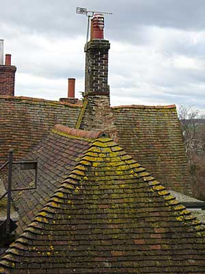 Roof detail, Mermaid Street, Rye, Sussex, UK